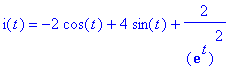 i(t) = -2*cos(t)+4*sin(t)+2/exp(t)^2